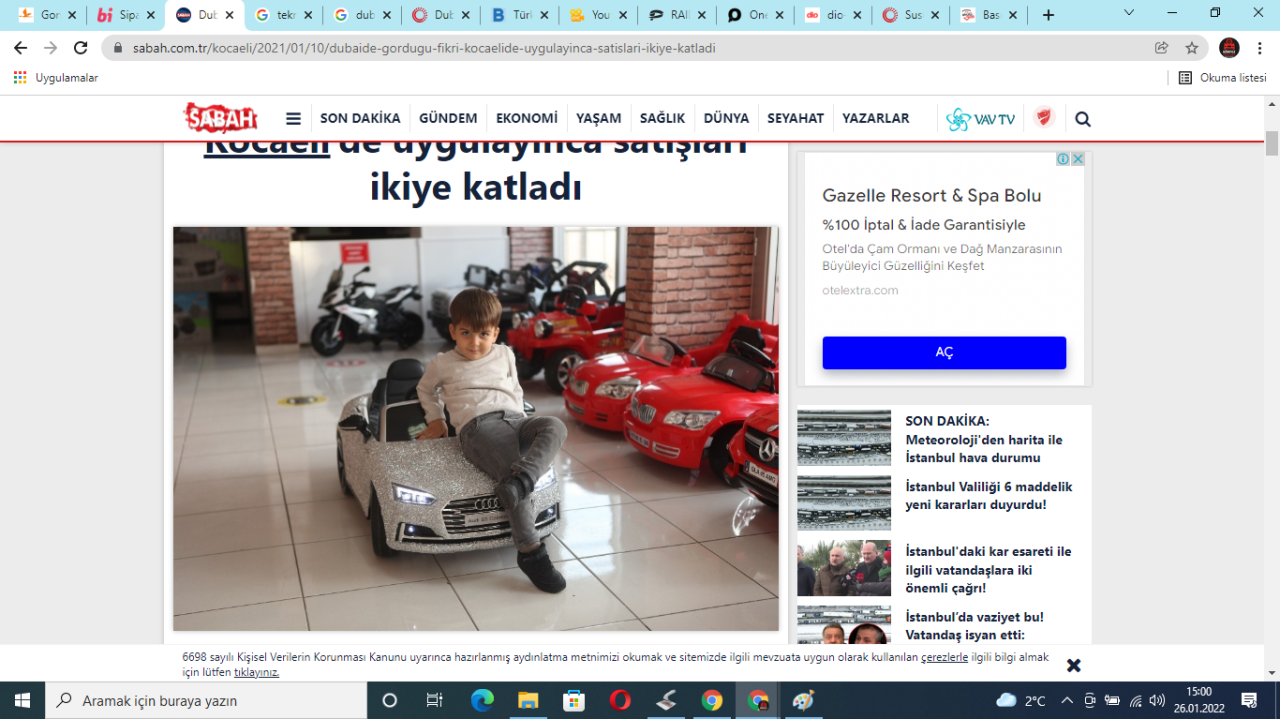 Dubai’de gördüğü fikri Kocaeli’de uygulayınca satışları ikiye katladı