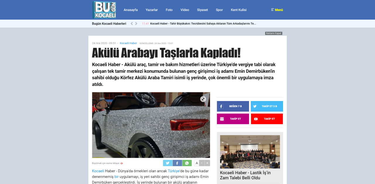 Akülü Arabayı Taşlarla Kapladı! - bugunkocaeli.com