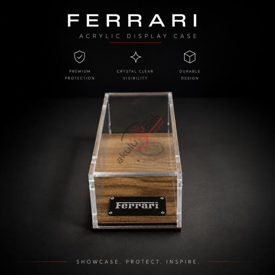 PLEKSİ SERGİLEME KUTUSU FERRARI