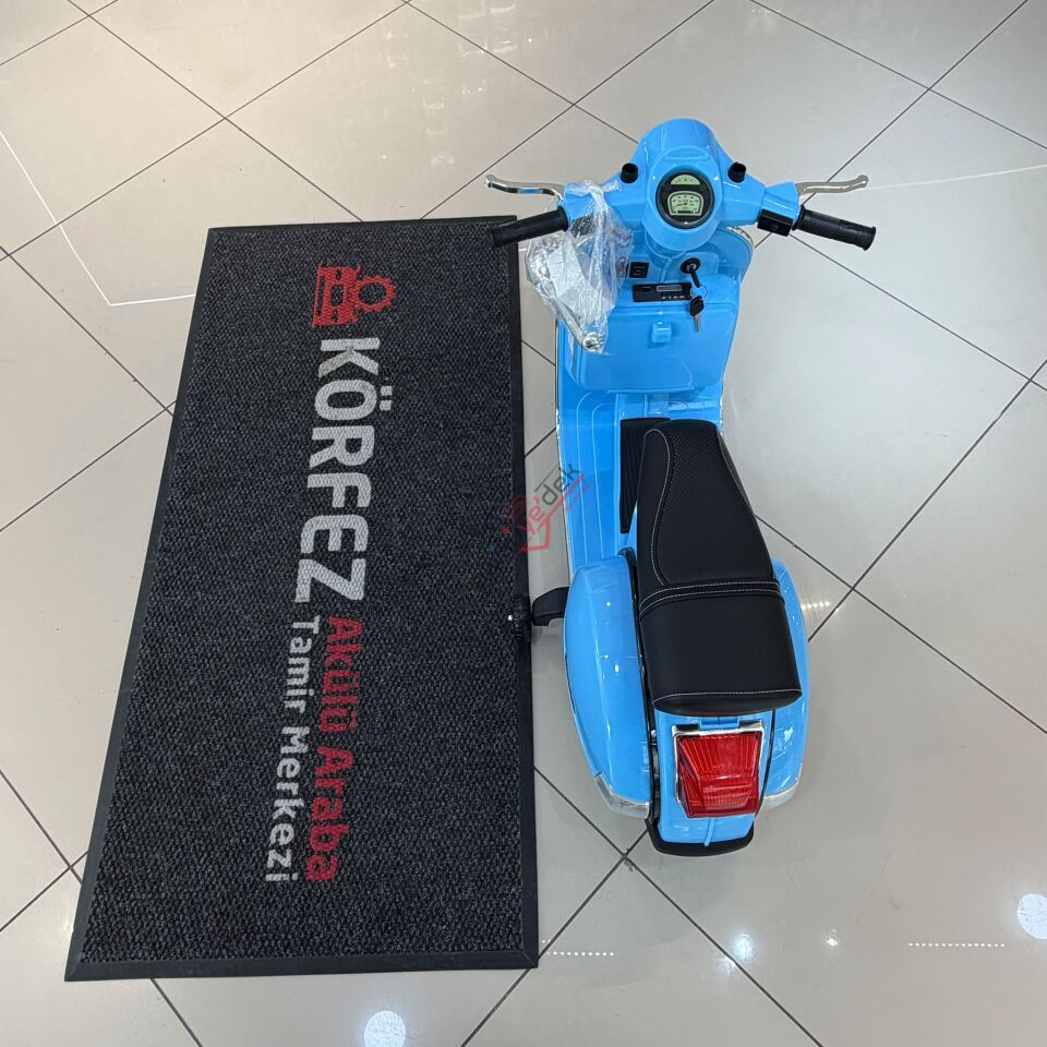 lisanslı Vespa çocuk akülü motosikleti
