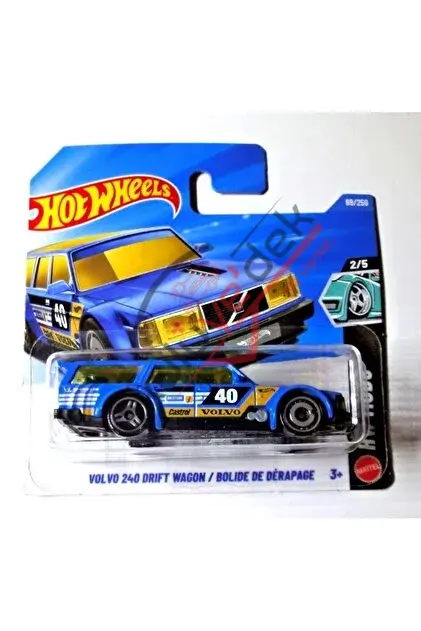 HOT WHEELS Volvo 240 Drift Wagon /  HW Wagons Mavi Drift Canavarı Koleksiyonluk