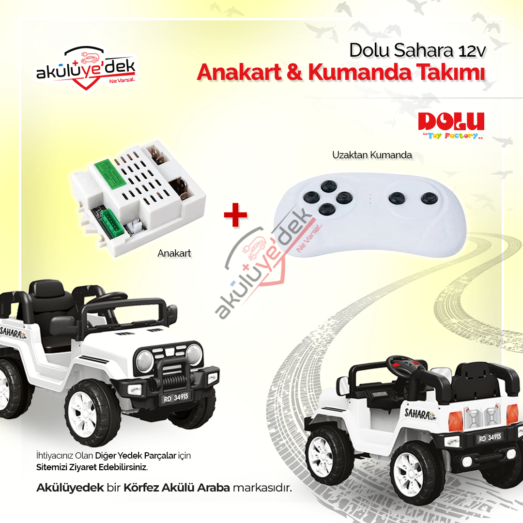 Dolu 8086 Sahara 12v Akülü Araba Anakart-Kumanda Takımı CSR-12T-1A