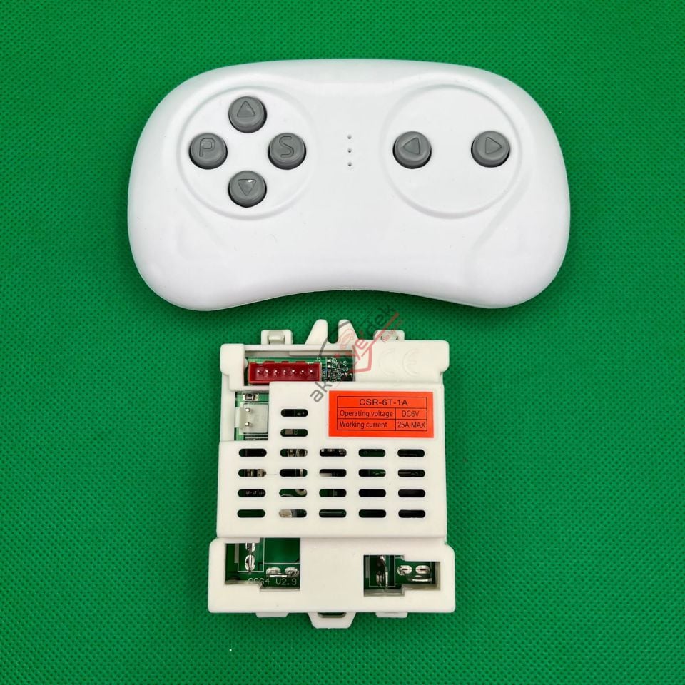 Dolu Tiago 6v Kumandalı Akülü Araba Anakart-Kumanda Seti Kırmızı CSR-6T-1A