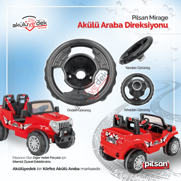 Pilsan Mirage 12V Çift Kişilik Akülü Araba Direksiyonu