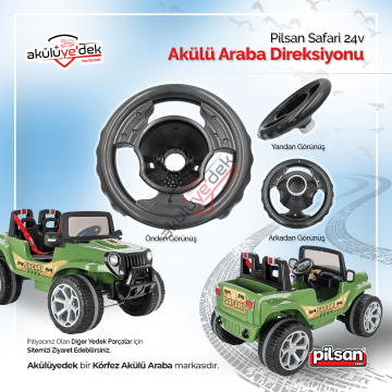Pilsan Safari 24V 4x4 Çift Kişilik Akülü Araba Direksiyonu