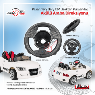 Pilsan Tery Bery 12V Uzaktan Kumandalı Akülü Araba Direksiyonu - K7-C3