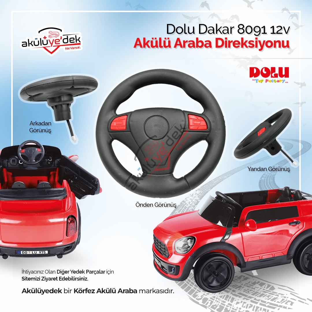 Dolu Dakar 8091 12v Akülü Araba Direksiyonu K7-A3