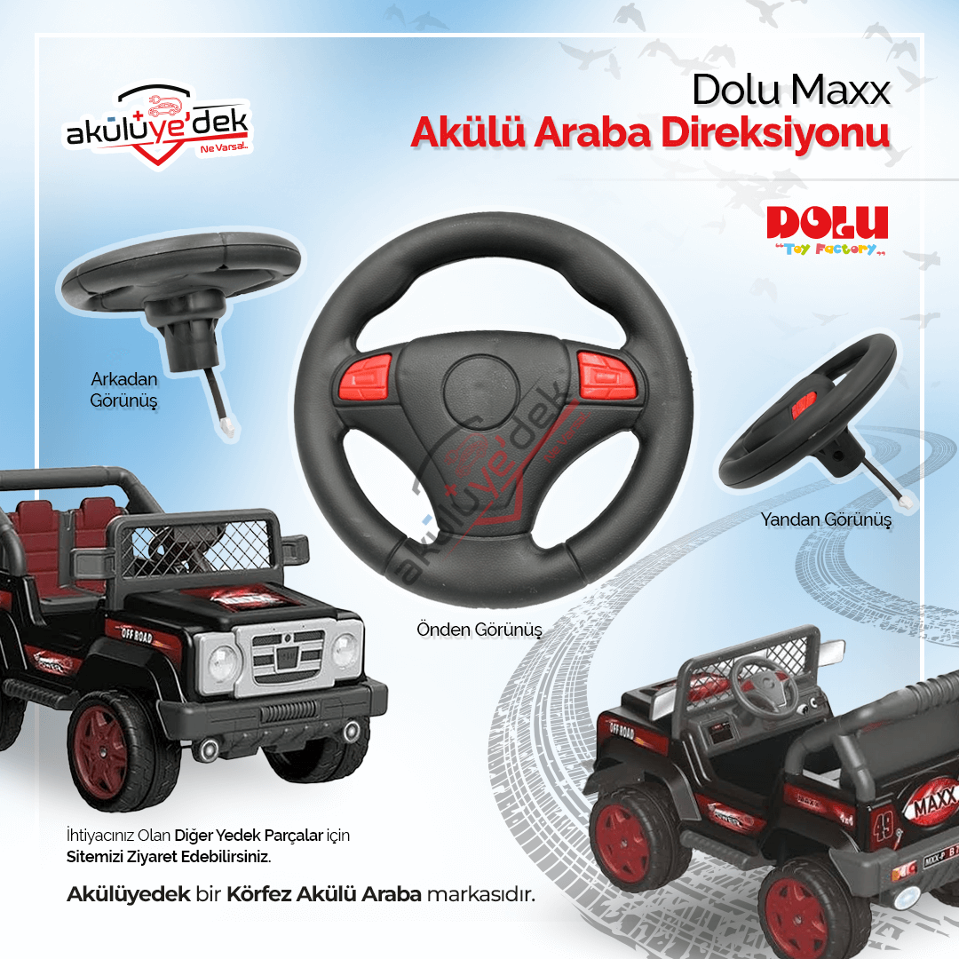 Dolu Maxx Akülü Araba Direksiyonu K7-A3
