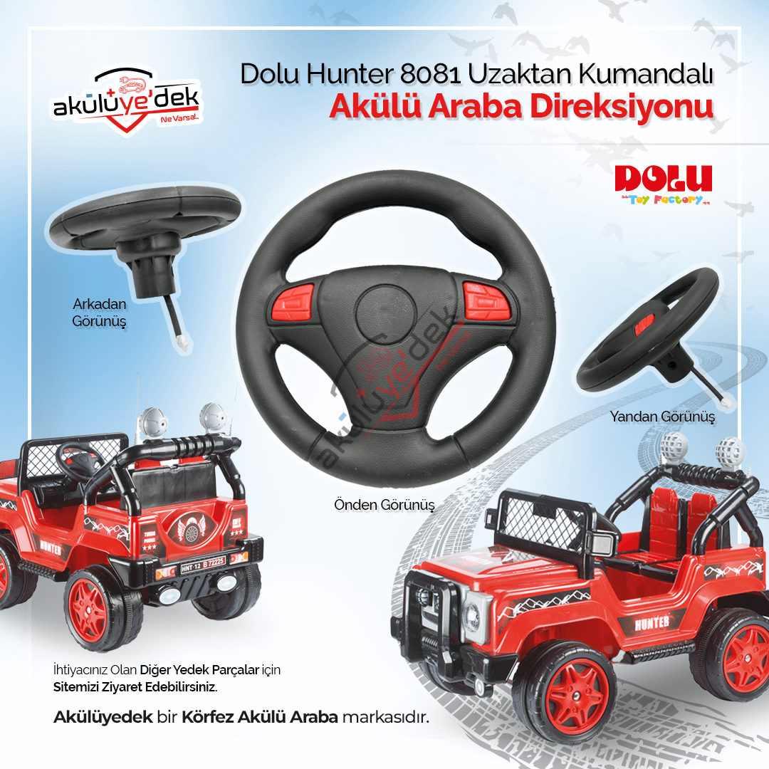 Dolu Hunter 8081 12v Akülü Araba Direksiyonu K7-A3