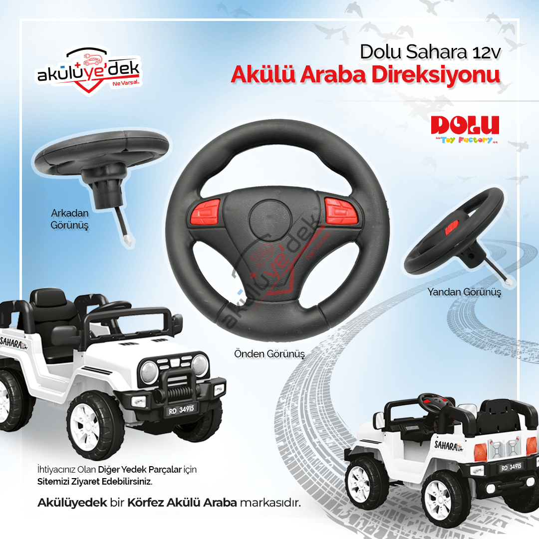 Dolu Sahara 8086 12v Akülü Araba Direksiyonu K7-A3