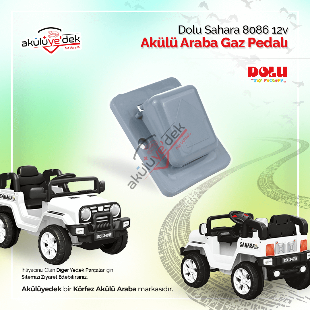 Dolu Sahara 8086 12v Akülü Araba Gaz Pedalı - K5-C3