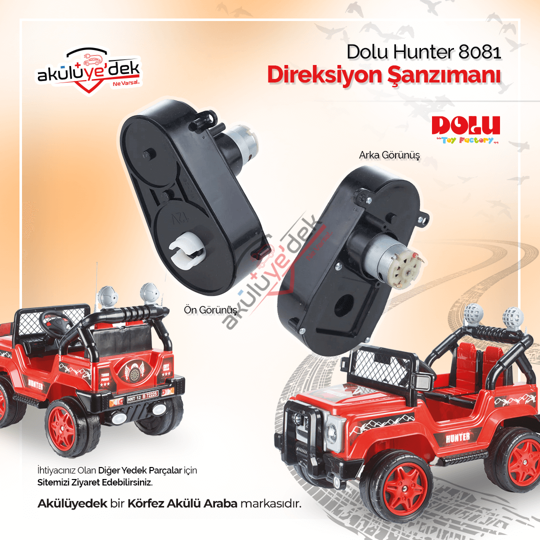 DOLU Hunter 8081 12v Akülü Araba Direksiyon Şanzımanı - K7-C6