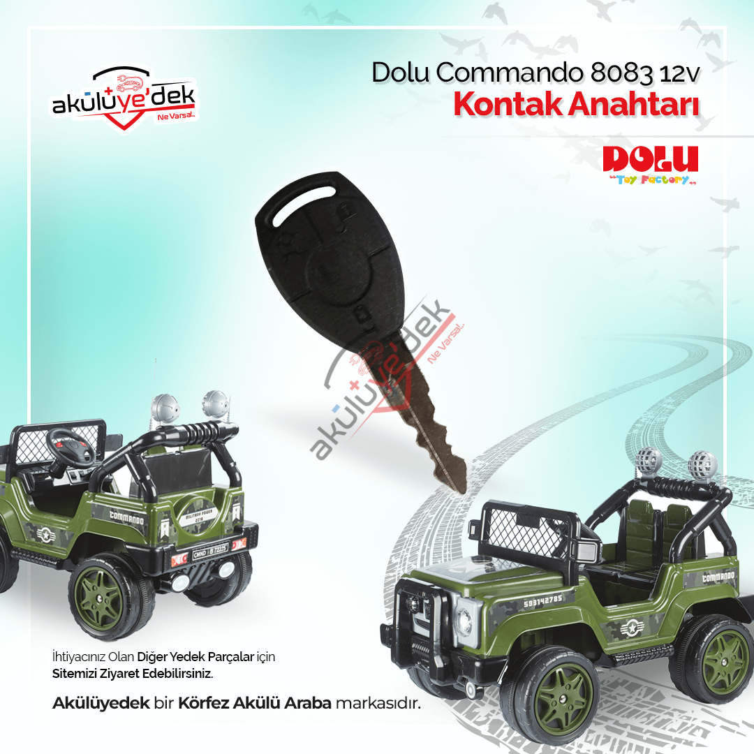 Dolu Commando 8083 12v Akülü Araba Kontak Anahtarı -  K8-A20