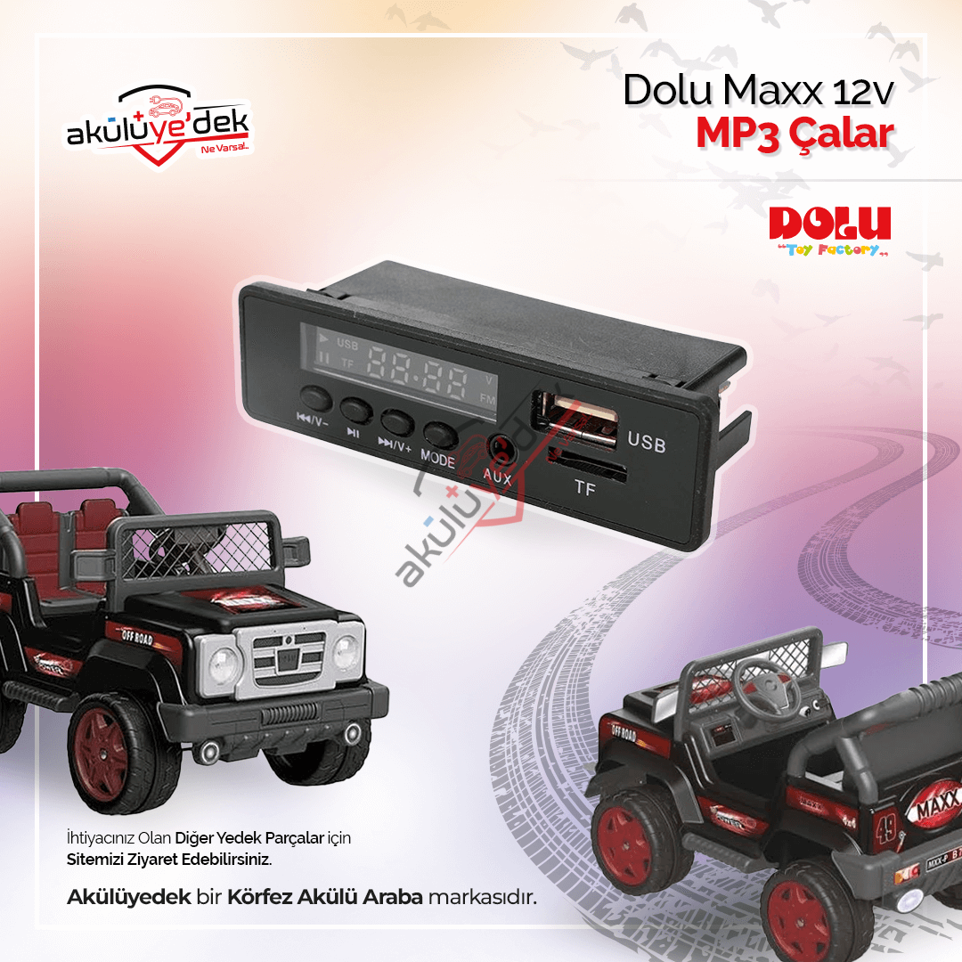 Dolu Maxx 12v Akülü Araba Mp3 Çalar K8-A4