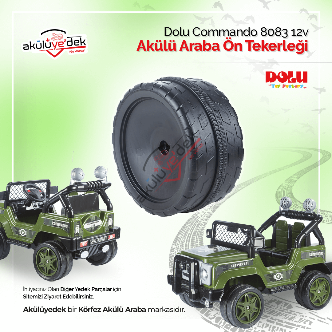 DOLU Commando 8083 12v Akülü Araba Ön Teker