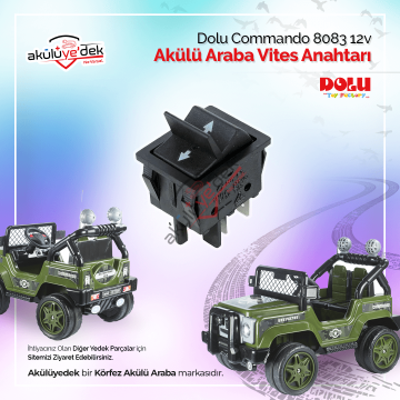 DOLU Commando 8083 12v Akülü Araba Vites Anahtarı - K8-B-3B