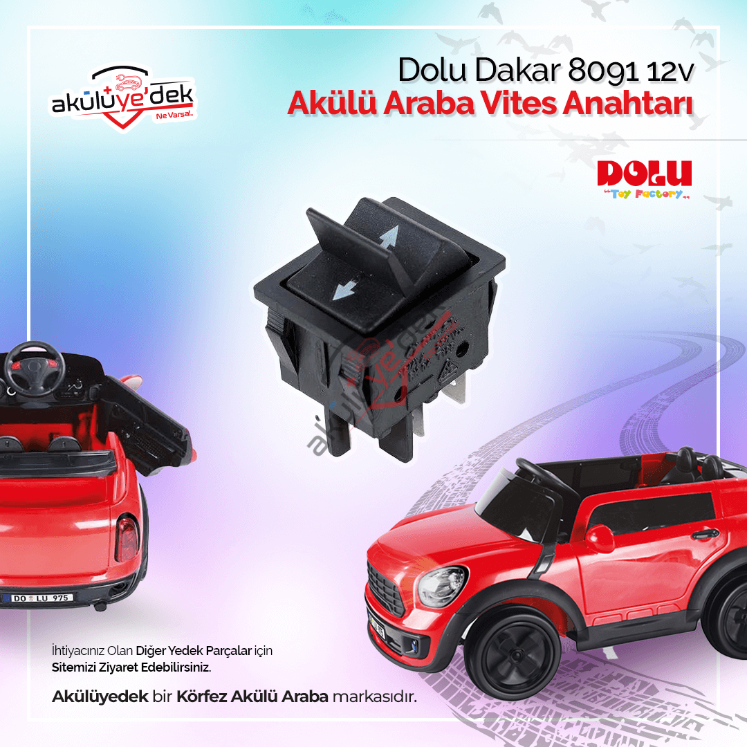 DOLU Dakar 8091 12v Akülü Araba Vites Anahtarı -K8-A16