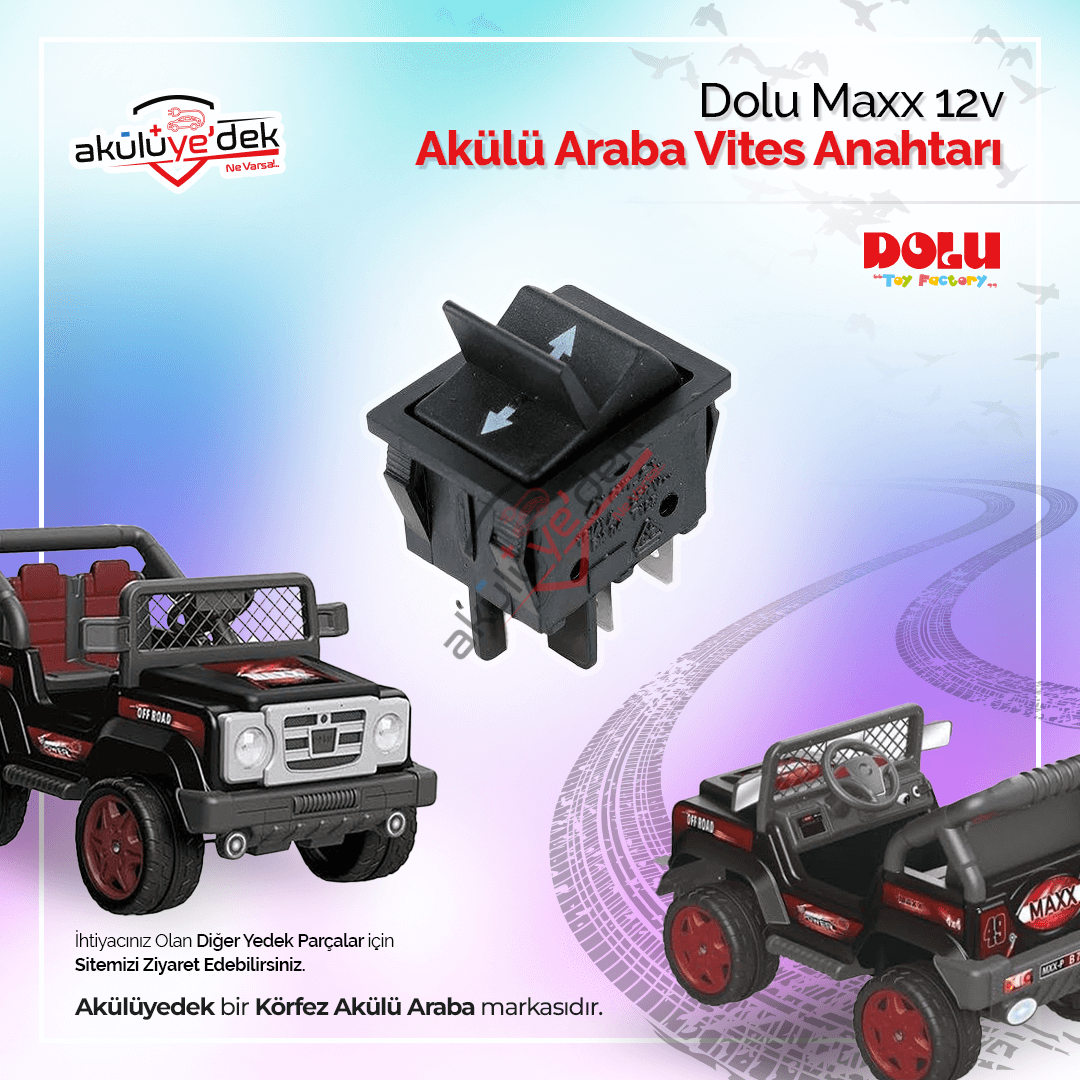 DOLU Maxx 12v Akülü Araba Vites Anahtarı - K8-B-3B
