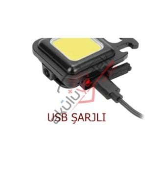 Şarj Edilebilir Mini LED Anahtarlık El Feneri, Muti-Fonksiyonel Küçük COB Çalışma Lambası, Mıknatıslı ve Tutucu, Süper Parlak 4 Aydınlatma Modu, Taşınabilir Su Geçirmez Cep Işığı Acil Kamp Lambası