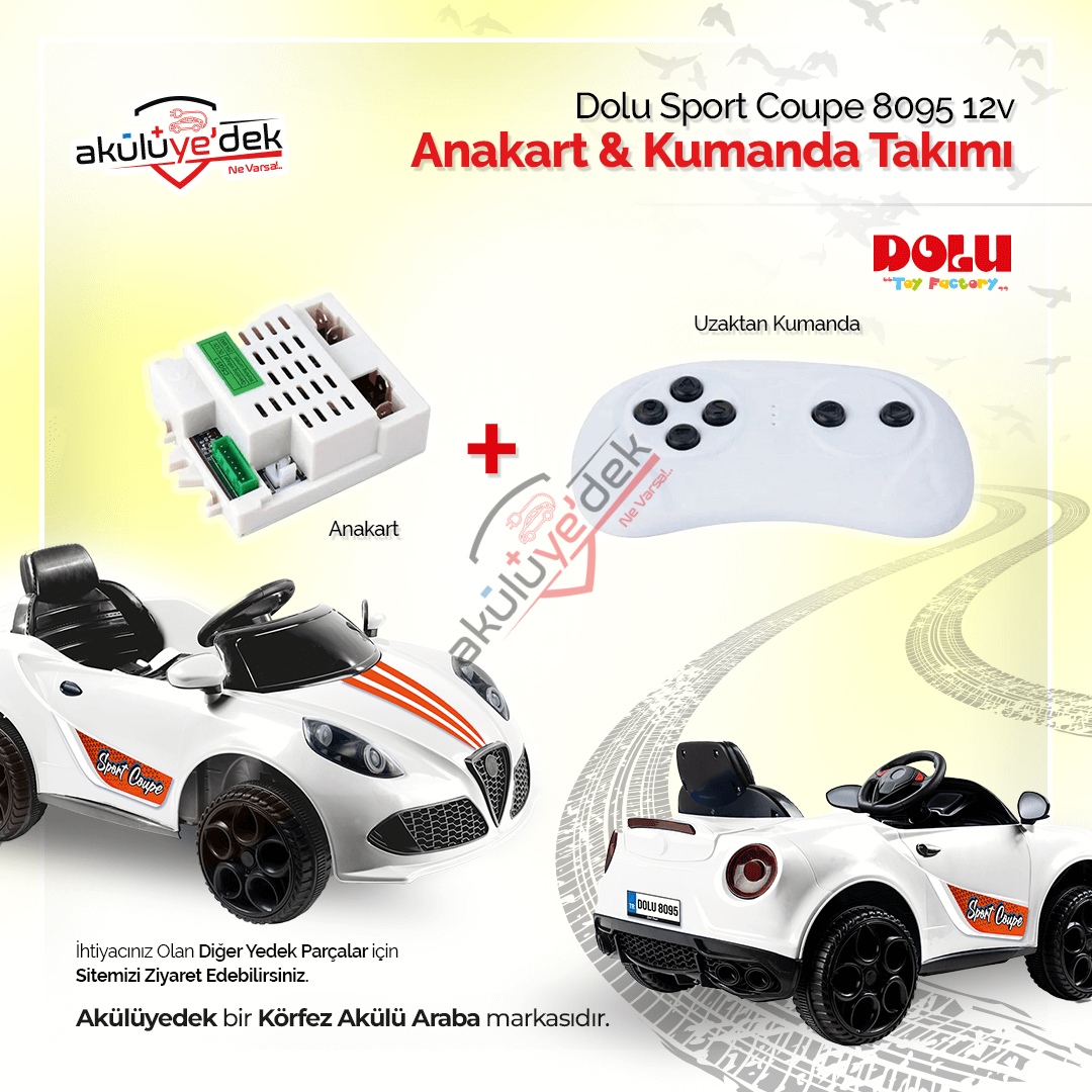 Dolu Sport Coupe 8095 12v Akülü Araba Anakart ve Kumanda Takımı CSR-12T-1A