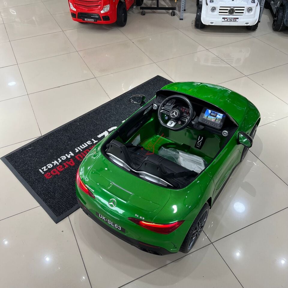 Lisanslı Mercedes Sl63 - 24V Tabletli Yeşil