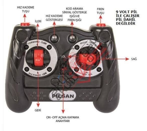 Pilsan Akülü Araba 2.4G Kumanda İçin Joystick Tuş 1 Adet Sarı - K8-B-6C