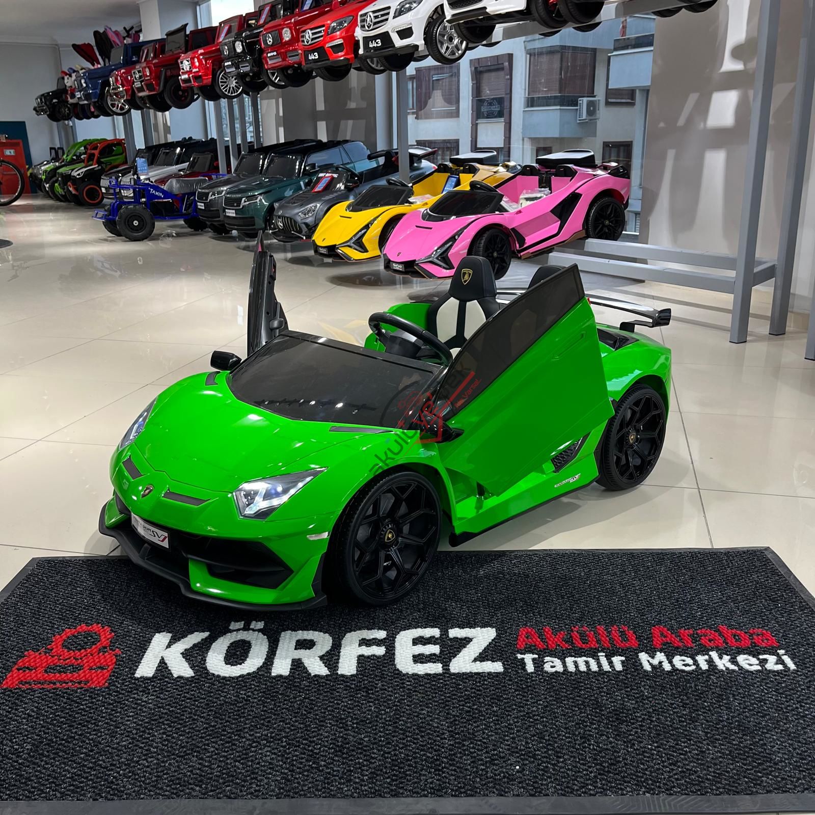 24V Drift Lamborghini Aventador Akülü Araba - yeşil