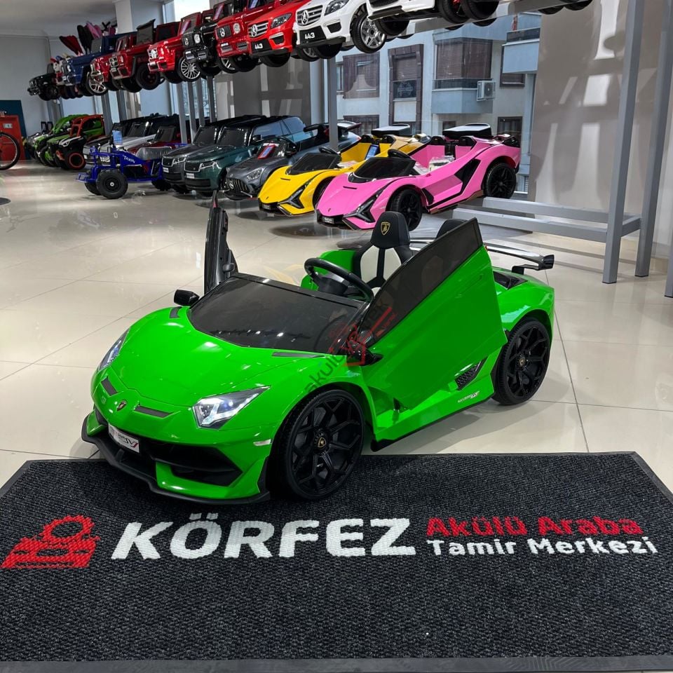 24V Drift Lamborghini Aventador Akülü Araba - yeşil