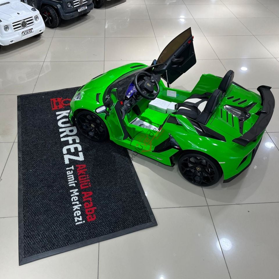 24V Drift Lamborghini Aventador Akülü Araba - yeşil