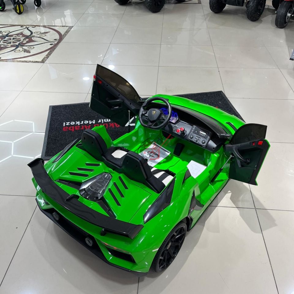 24V Drift Lamborghini Aventador Akülü Araba - yeşil