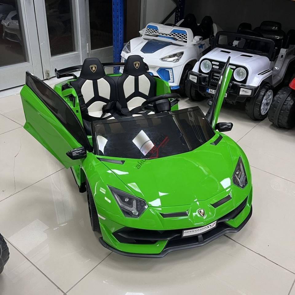 24V Drift Lamborghini Aventador Akülü Araba - yeşil