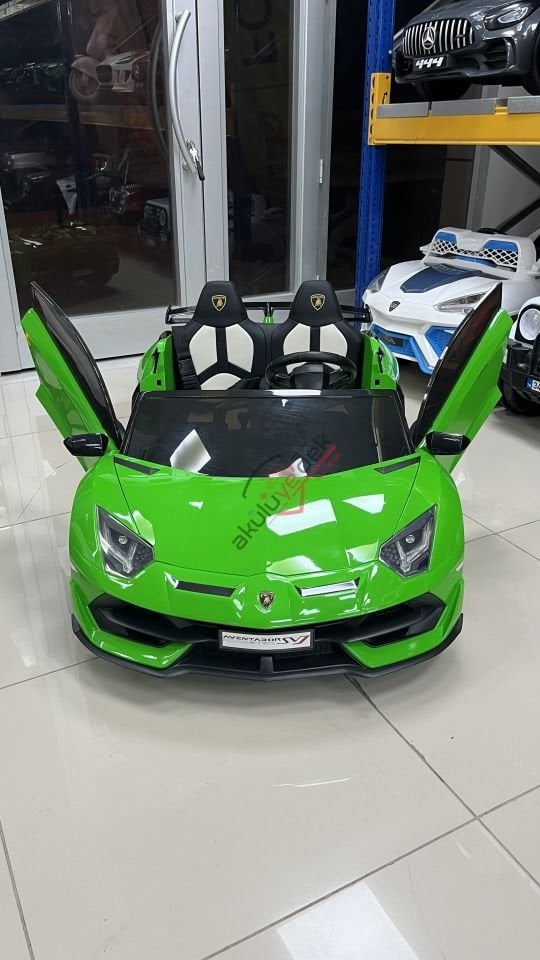 24V Drift Lamborghini Aventador Akülü Araba - yeşil