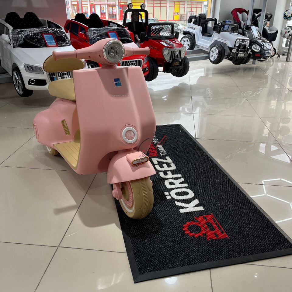 12V vespa dizayn Akülü Motor Pembe