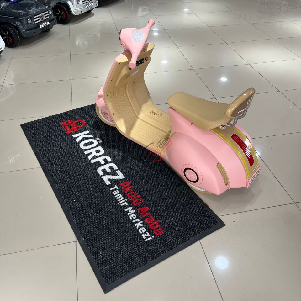 12V vespa dizayn Akülü Motor Pembe