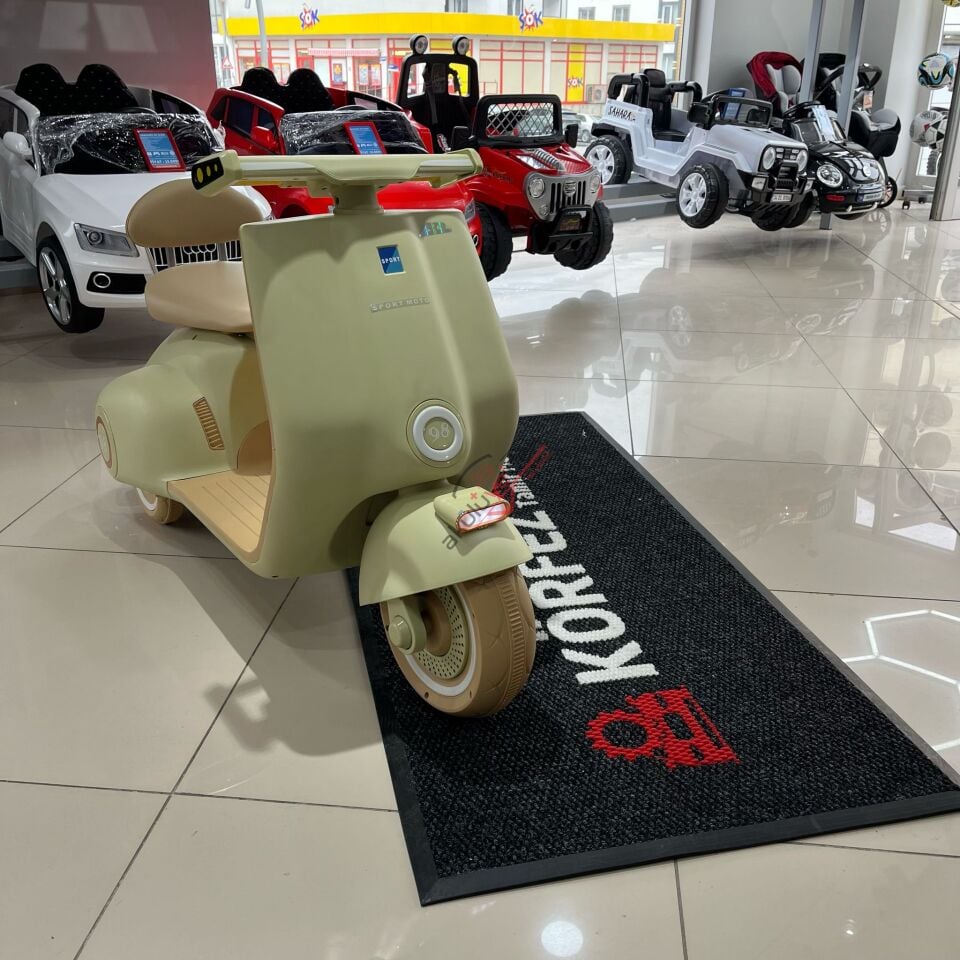 12V vespa dizayn Akülü Motor Suyeşili
