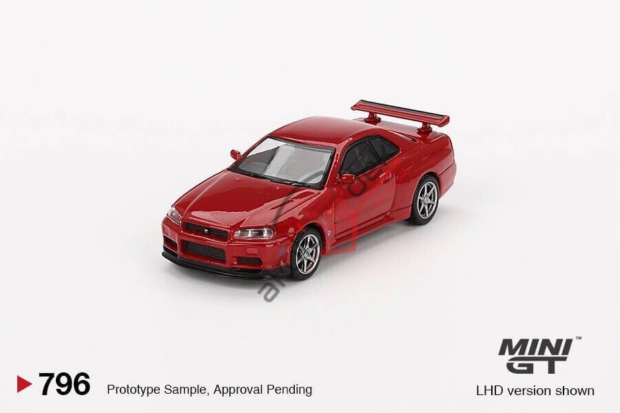 Mini GT 1/64 Nissan Skyline GT-R (R34) V-Spec Active Red - Blister Paket MGT00796-BL