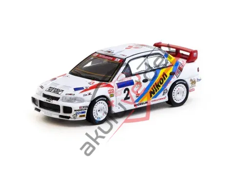 Tarmac Works 1/64 Mitsubishi Lancer Evolution III Hong Kong-Beijing Rally 1995 #2 Winner - GLOBAL64 T64G-050-95HKBR02