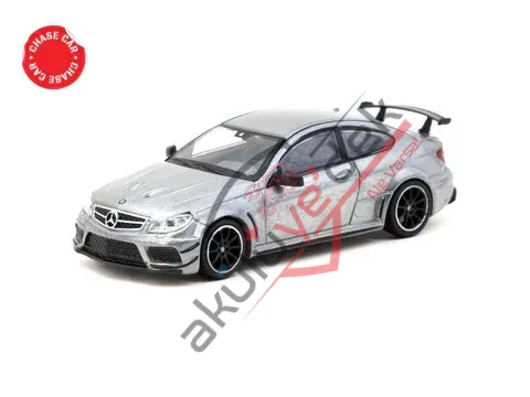 Tarmac Works 1/64 Mercedes-Benz C 63 AMG Coupé Black Series Matte Black - GLOBAL64 T64G-009-MB