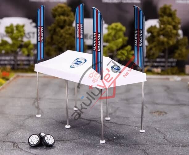 Mini GT Paddock Service Tent Set - Martini Racing MGTAC16