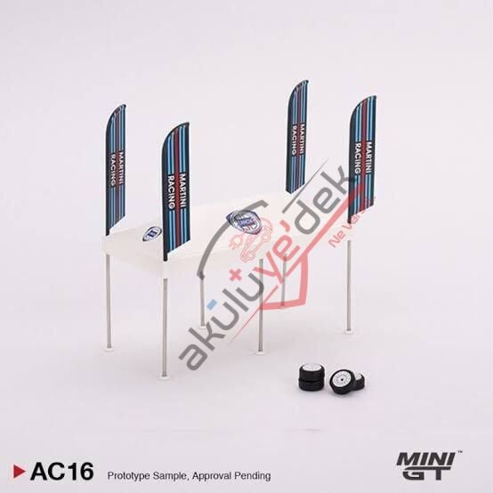 Mini GT Paddock Service Tent Set - Martini Racing MGTAC16