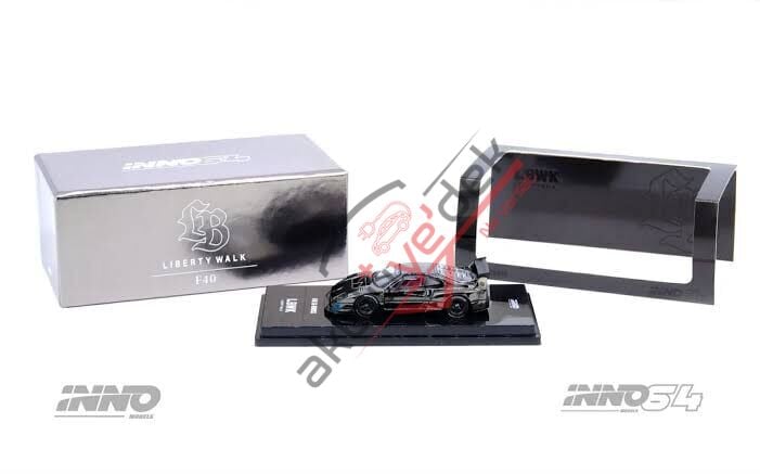 Inno 1/64 LBWK F40 Chrome Black (Chase Car Included) IN64-LBWKF40-CHB