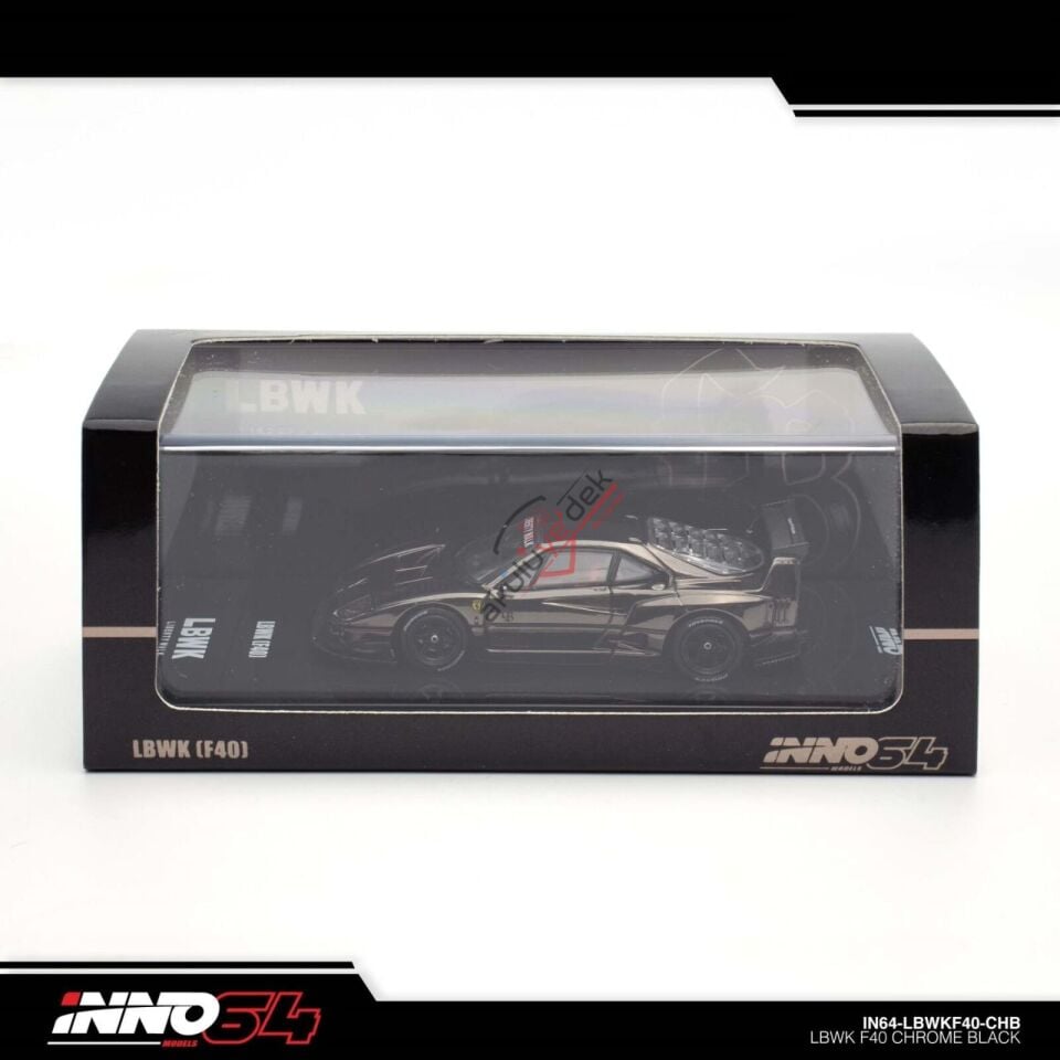 Inno 1/64 LBWK F40 Chrome Black (Chase Car Included) IN64-LBWKF40-CHB