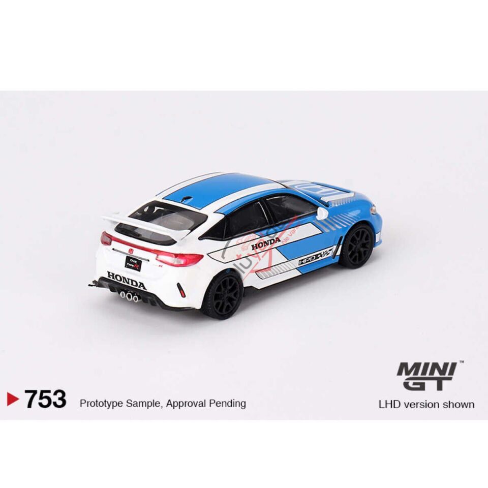 Mini GT 1/64 Honda Civic Type R 2023 Pace Car Blue MGT00753