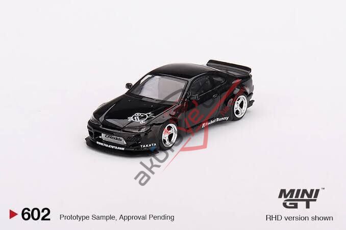 Mini GT 1/64 Nissan Silvia (S15) Rocket Bunny Black Pearl MGT00602