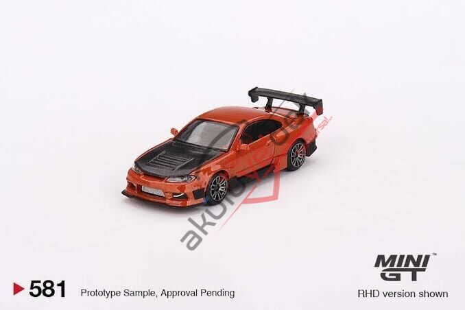 Mini GT 1/64 Nissan Silvia S15 D-MAX Metallic Orange MGT00581
