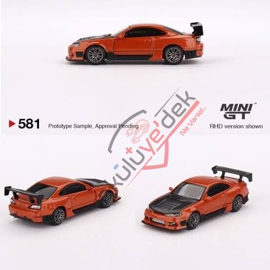 Mini GT 1/64 Nissan Silvia S15 D-MAX Metallic Orange MGT00581