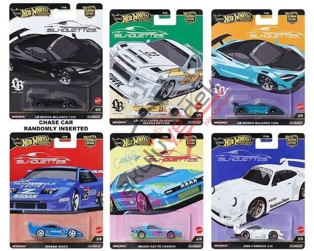 Hot Wheels 1:64 Car Culture 2025 Silhouettes Set of 10