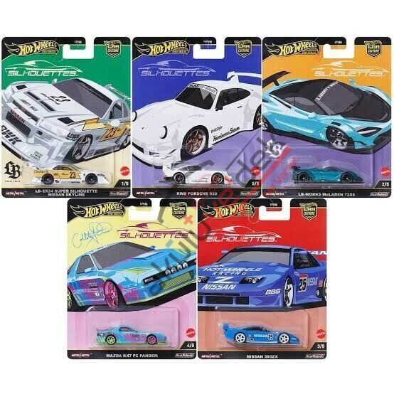 Hot Wheels 1:64 Car Culture 2025 Silhouettes Set of 10