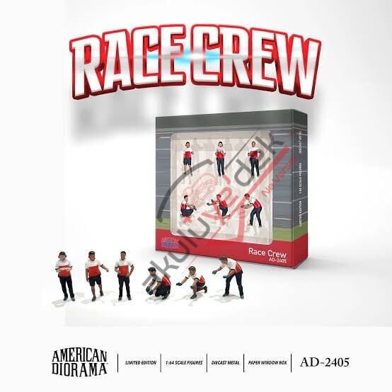 American Diorama 1/64 Figure Set: Race Crew AD-2405