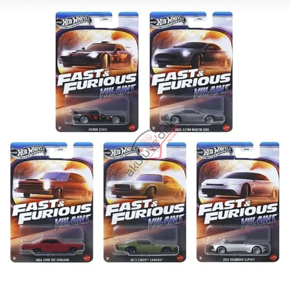 Hot Wheels - 1:64 - Fast & Furious Series - Villains (Set Of 5)